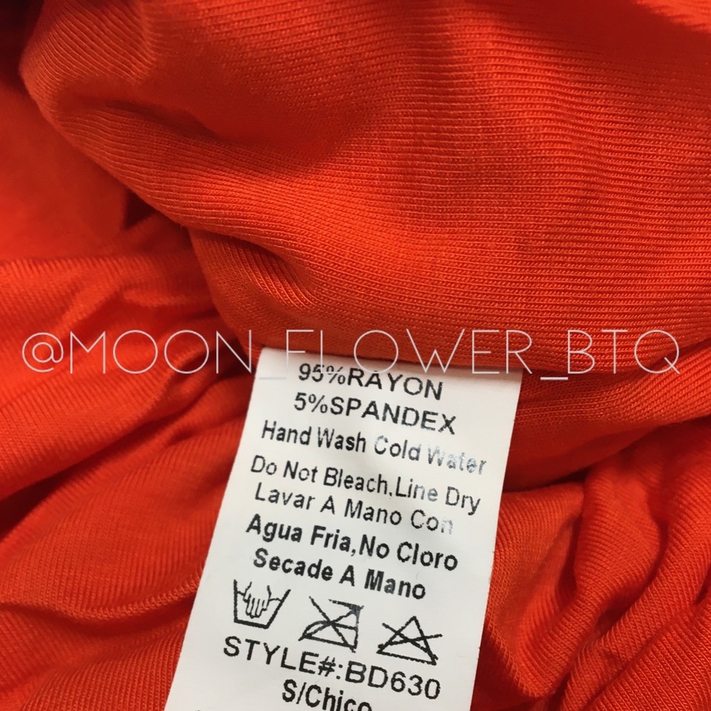 Orange Jersey Summer Mini Bodycon Dress - Picture 10 of 10